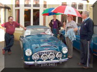 Denis, Jenny, Tina and Ralph with the ex- Shakespeare rally car. (Ring Denis if you want to buy it!)